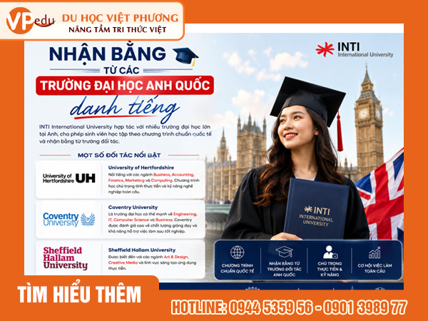 Du học Malaysia chuyển tiếp đi Anh tại Đại học INTI