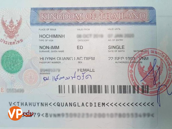 Chúc Mừng Bạn Huỳnh Lạc Diễm đậu Visa Du Học Thái Lan