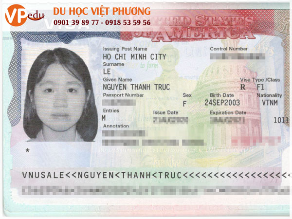 Visa du học Mỹ của Lê Nguyễn Thanh Trúc