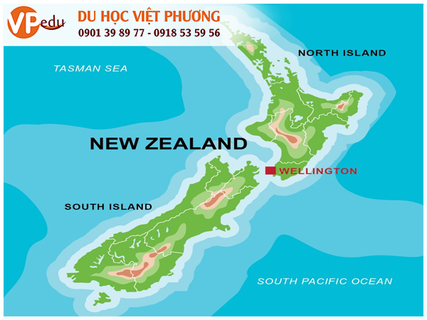 Vị trí địa lý của New Zealand