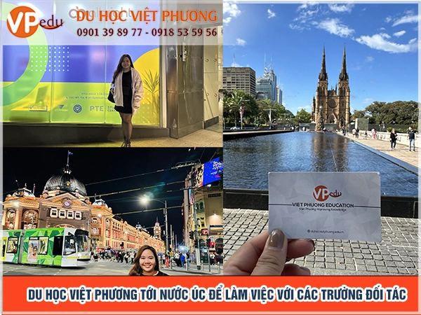 Du học Việt Phương tới Úc để làm việc với các trường đối tác