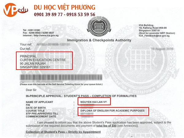 Học sinh của Du học Việt Phương nhập học tại Đại học Curtin Singapore