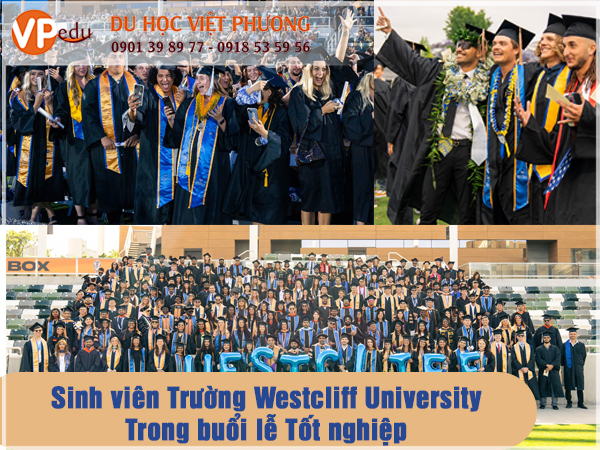 Sinh viên trường Đại học Westcliff University làm lễ tốt nghiệp