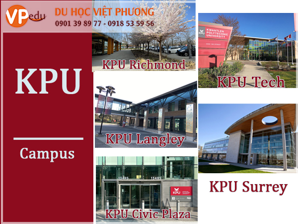 Hinh ảnh các Campus của Đại học KPU Canada