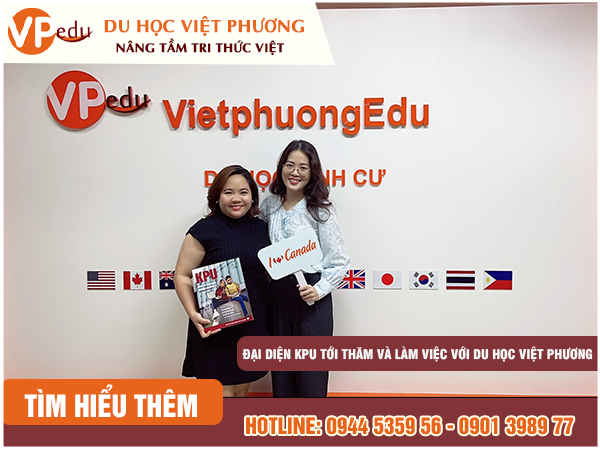 Đại diện trường trường Kwantlen Polytechnic University tới thăm và làm việc với Du học Việt Phương