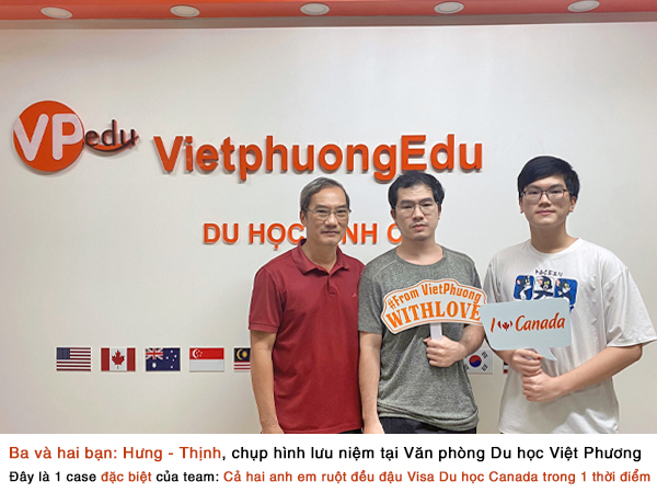 Hai anh em ruột cùng đậu Visa du học Canada - Học sinh của Du học Việt Phương