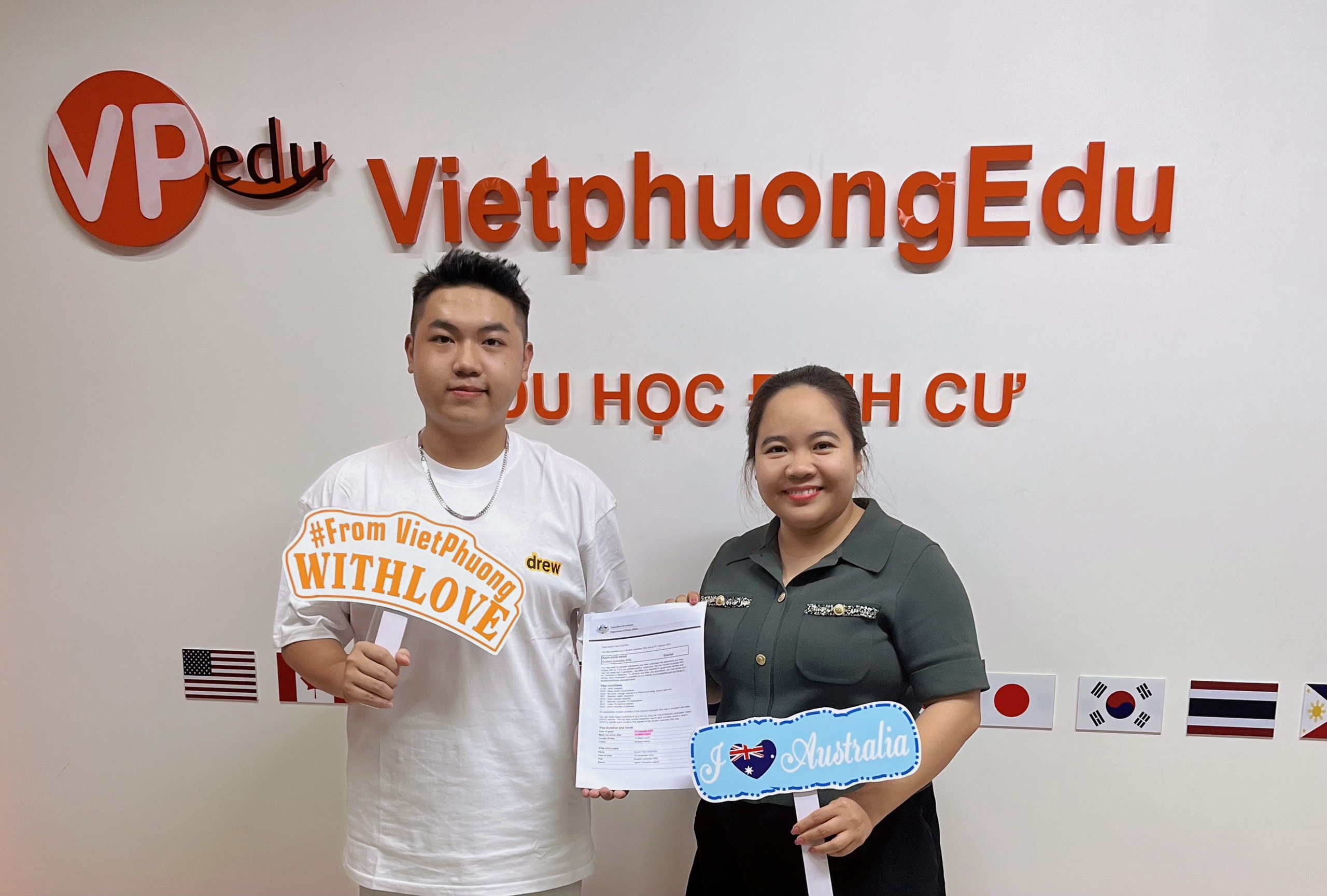 Học sinh của Du Học Việt Phương đậu visa du học Úc