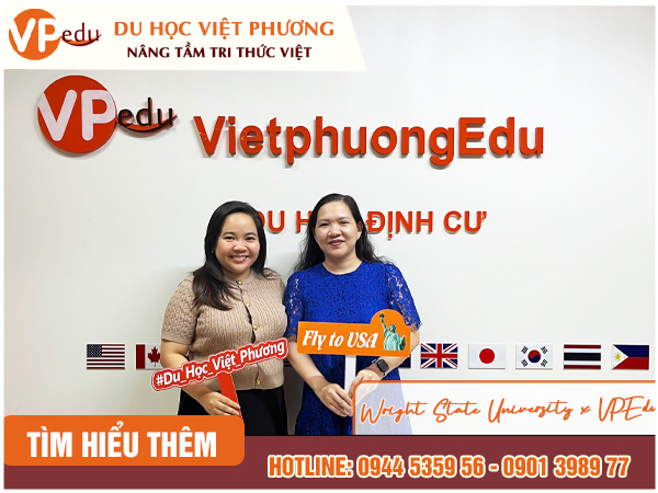 Đại diện trường Wright State University tới thăm và làm việc với Du Học Việt Phương