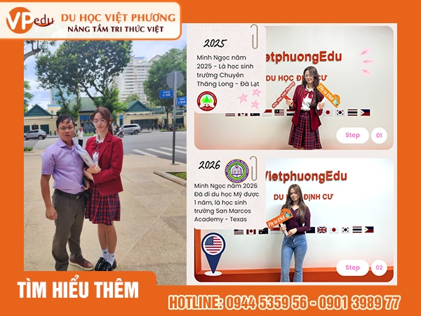 Học sinh của Du học Việt Phương đi Du học Mỹ đã thay đổi như thế nào