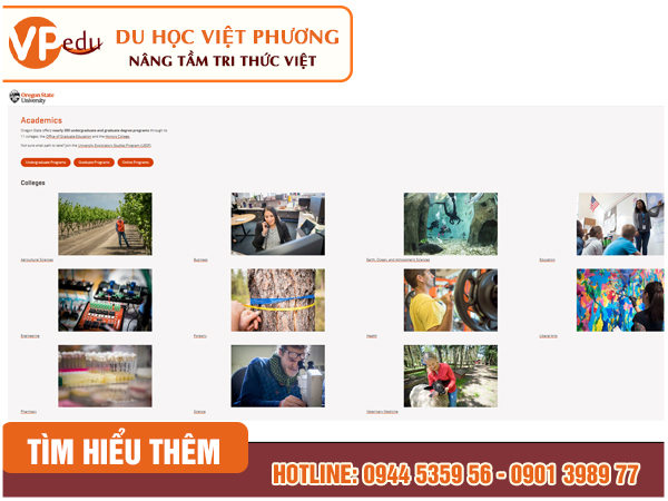 Chương trình đào tạo cho sinh viên tại trường đại học công lập OSU khi du học Mỹ