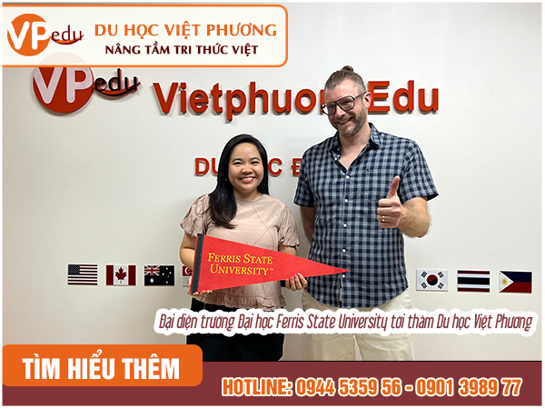 Đại diện Ferris State University tới thăm và làm việc với Du Học Việt Phương