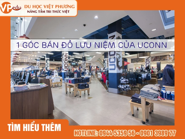 1 góc bán đồ lưu niệm của uconn