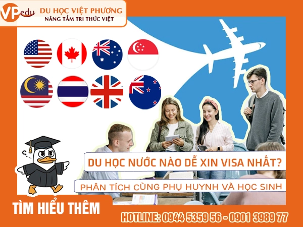 Du học nước nào dễ xin visa nhất?