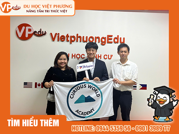 Đại diện trường Curious World Academy tới thăm và làm việc với Du học Việt Phương