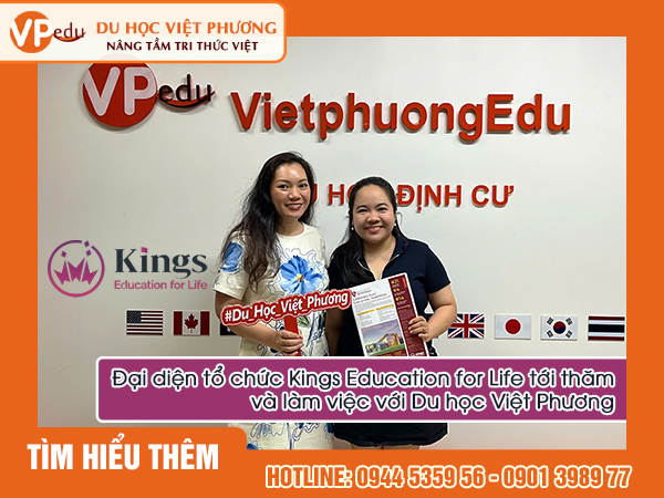 Đại diện tổ chức Kings tới thăm và làm việc với Du học Việt Phương