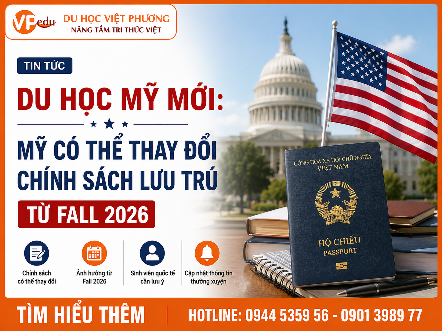 Cập nhật mới về chính sách lưu trú khi du học Mỹ