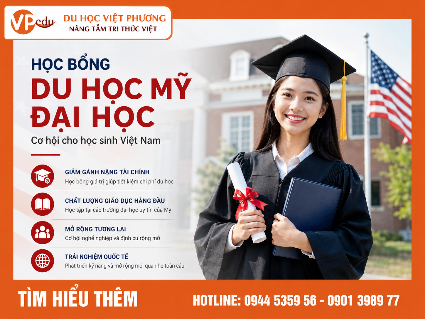 Học Bổng Du Học Mỹ Đại Học