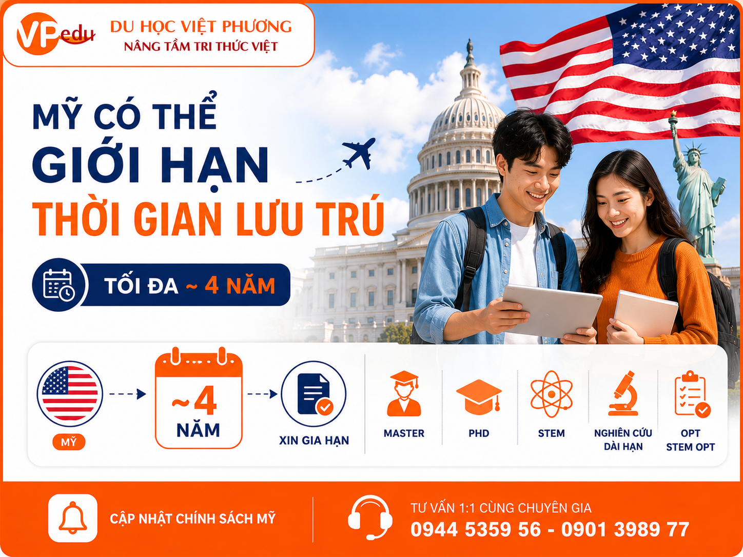 Mỹ Có Thể Giới Hạn Thời Gian Lưu Trú Của Du Học Sinh Quốc Tế