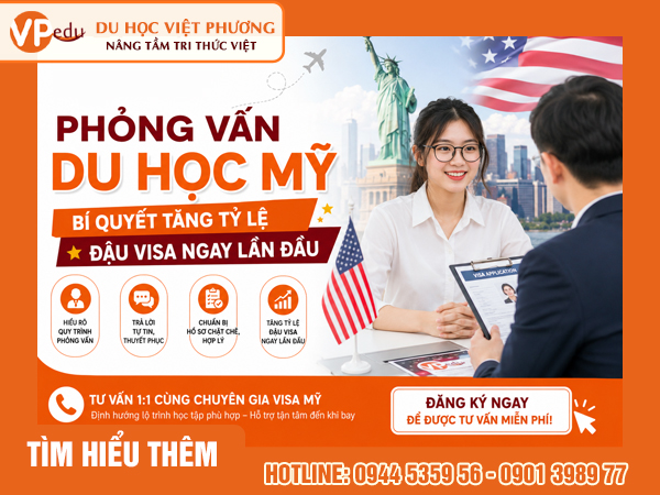 Tư vấn phỏng vấn du học Mỹ cùng chuyên gia Việt Phương