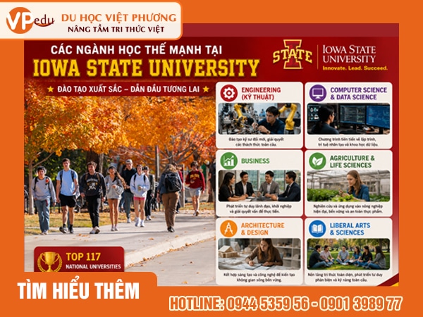 Các ngành học tiêu biểu và nổi bật của Trường Đại học Iowa State University