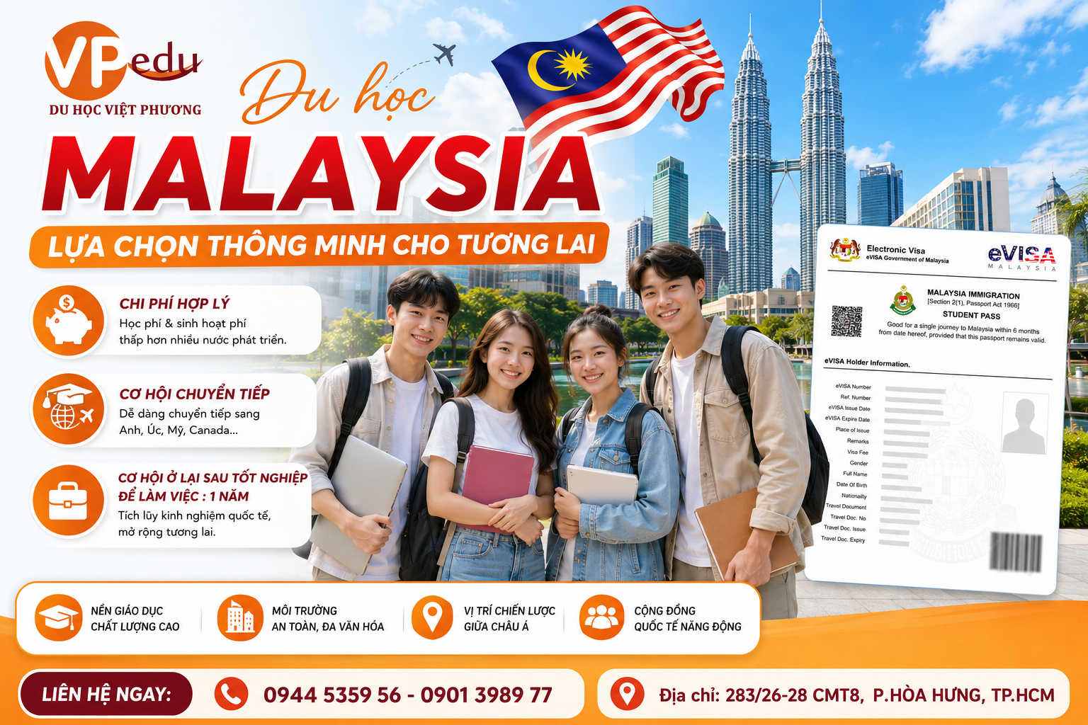 Du học Malaysia cùng Du học Việt Phương