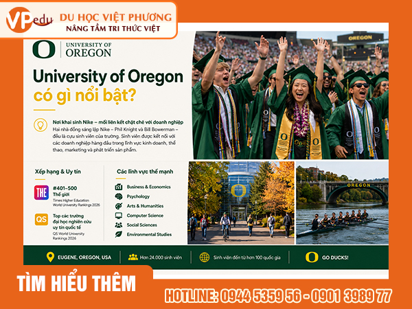 University of Oregon trở thành điểm đến hấp dẫn đối với sinh viên quốc tế