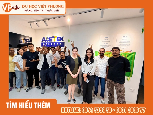 Du học AceTek College: Thực tập hưởng lương, không cần IELTS 4 AceTek College là trường đào tạo nghề tại Singapore