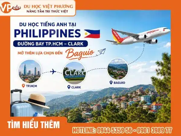 Du học Tiếng anh tại Philippines - đường bay mới từ HCM tới Clark