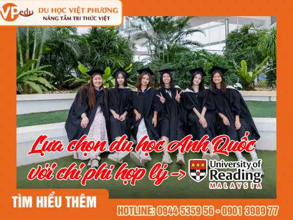 Học tại Đại học Reading Malaysia sẽ giảm được 70% so với Campus tại UK